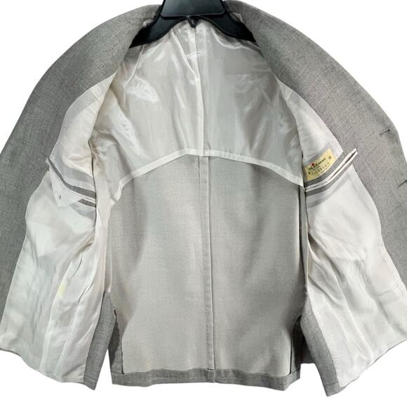 Kiton Trillion Blazer Men 38S Gray Cashmere Silk 3 Button Vented Career Italy - Picture 3 of 16